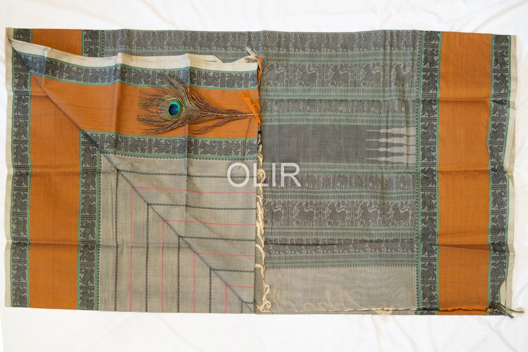 Handloom Kanchi Cotton Saree - Image 2
